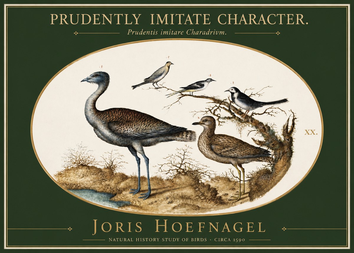 Joris Hoefnagel Prudently Imitate Character. No2 - Póster