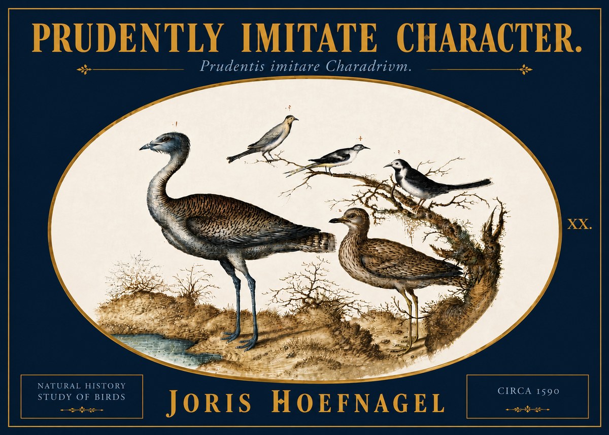 Joris Hoefnagel Prudently Imitate Character. No5 - Póster