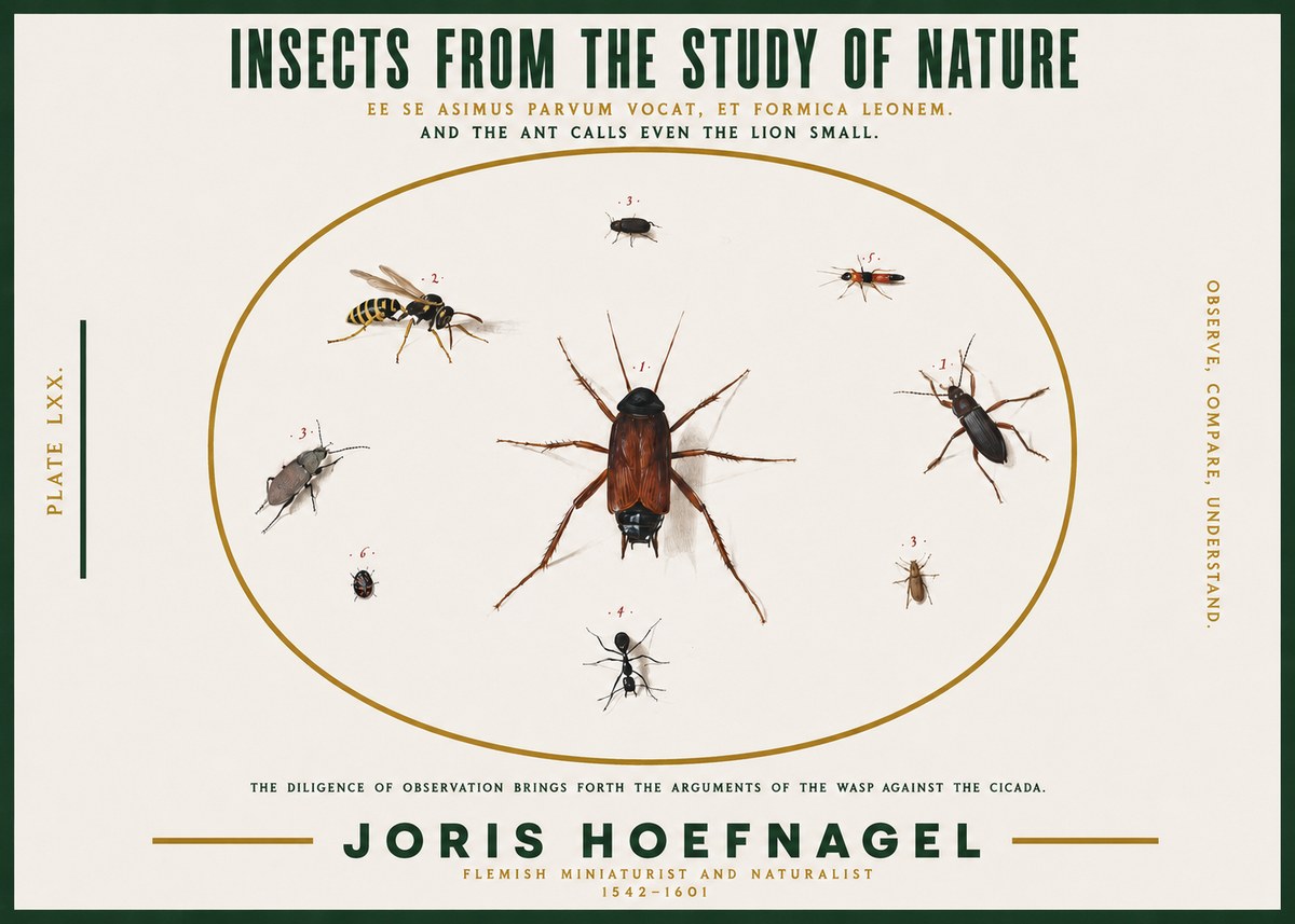 Joris Hoefnagel Insects from the Study of Nature No2 - Póster