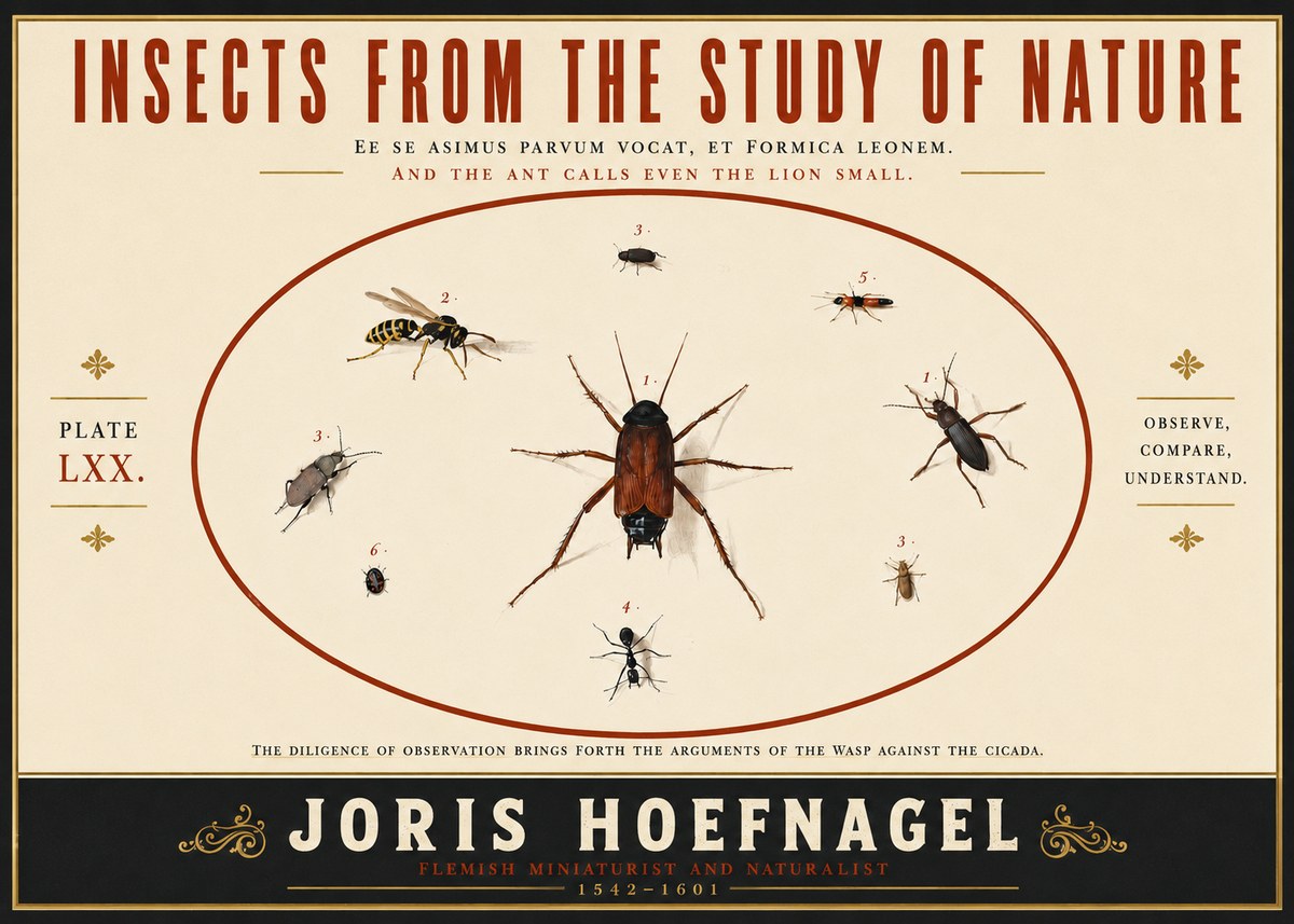 Joris Hoefnagel Insects from the Study of Nature No4 - Póster