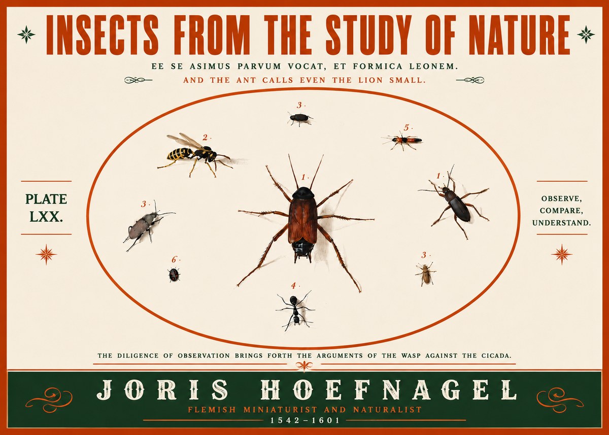 Joris Hoefnagel Insects from the Study of Nature No5 - Póster