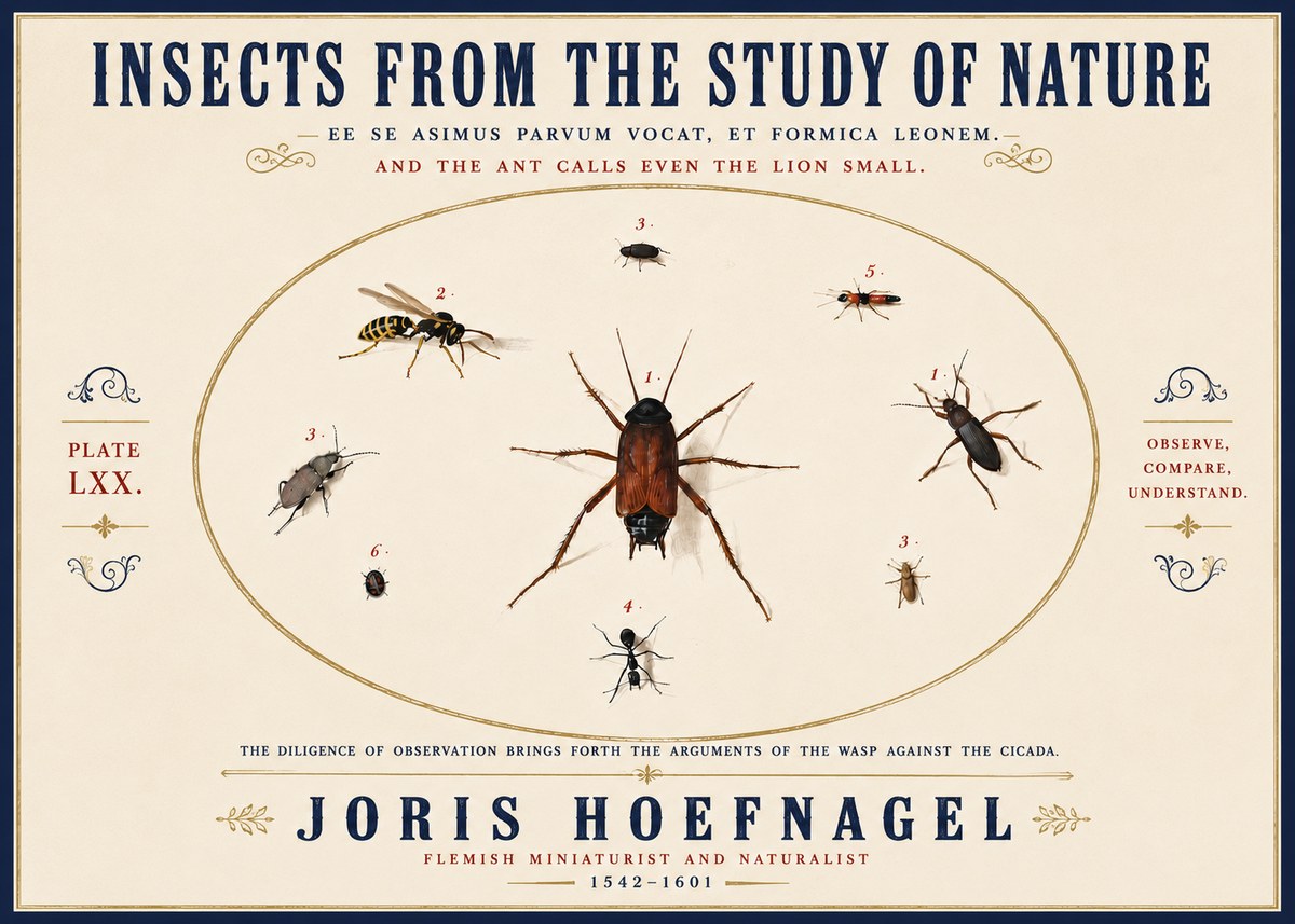 Joris Hoefnagel Insects from the Study of Nature No6 - Póster