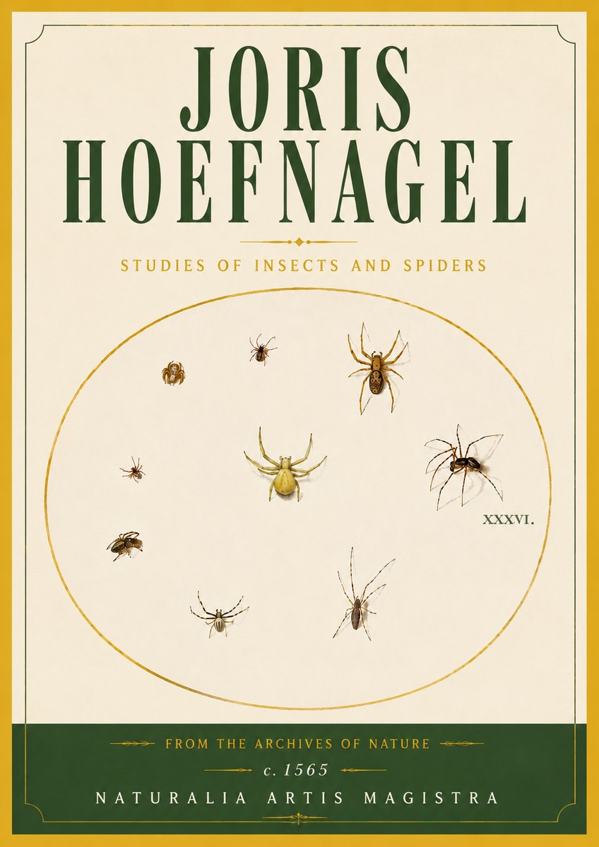 Joris Hoefnagel Studies of Insects and Spiders No6 - Póster