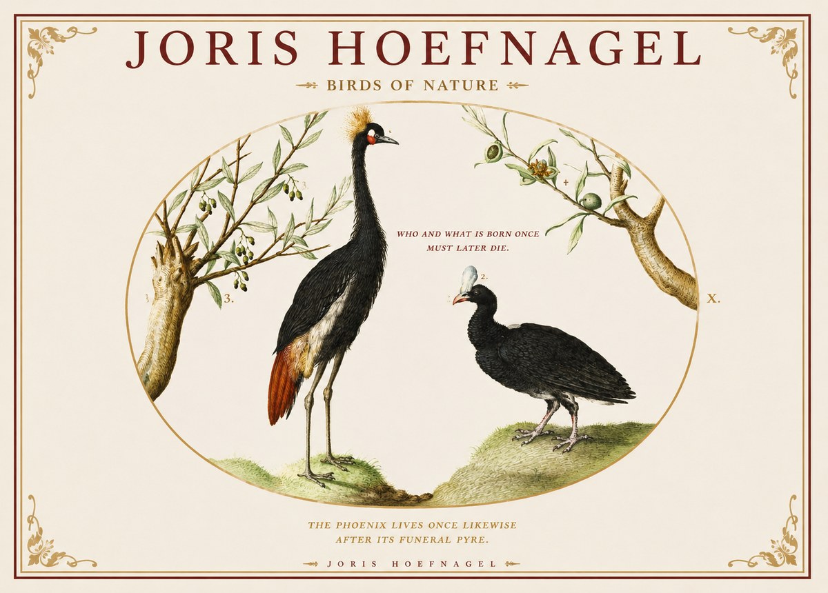 Joris Hoefnagel Birds of Nature No1 - Póster