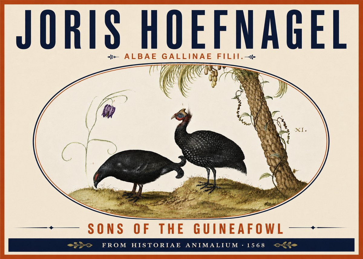 Joris Hoefnagel Albae Gallinae Filii. No6 - Póster