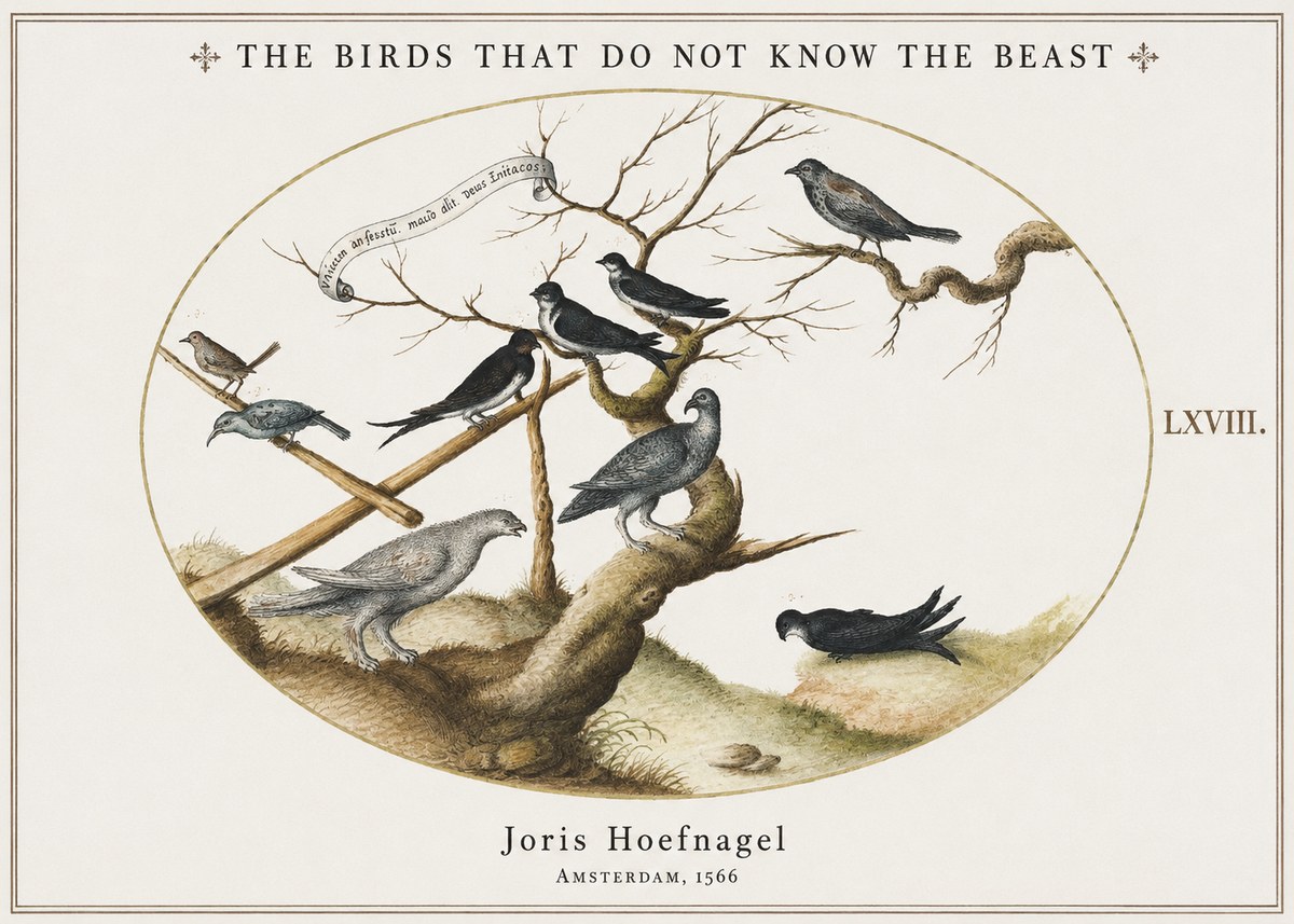 Joris Hoefnagel Birds Study No2 - Póster