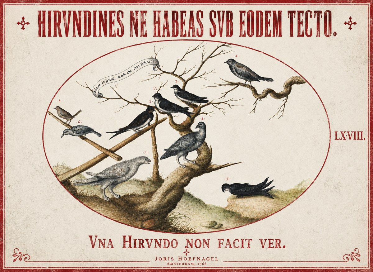 Joris Hoefnagel Birds Study No3 - Póster