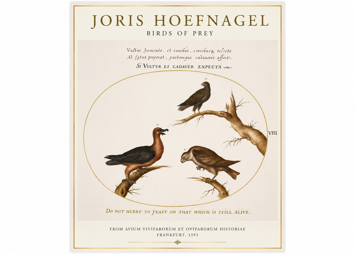 Joris Hoefnagel Birds of Prey No1 - Póster