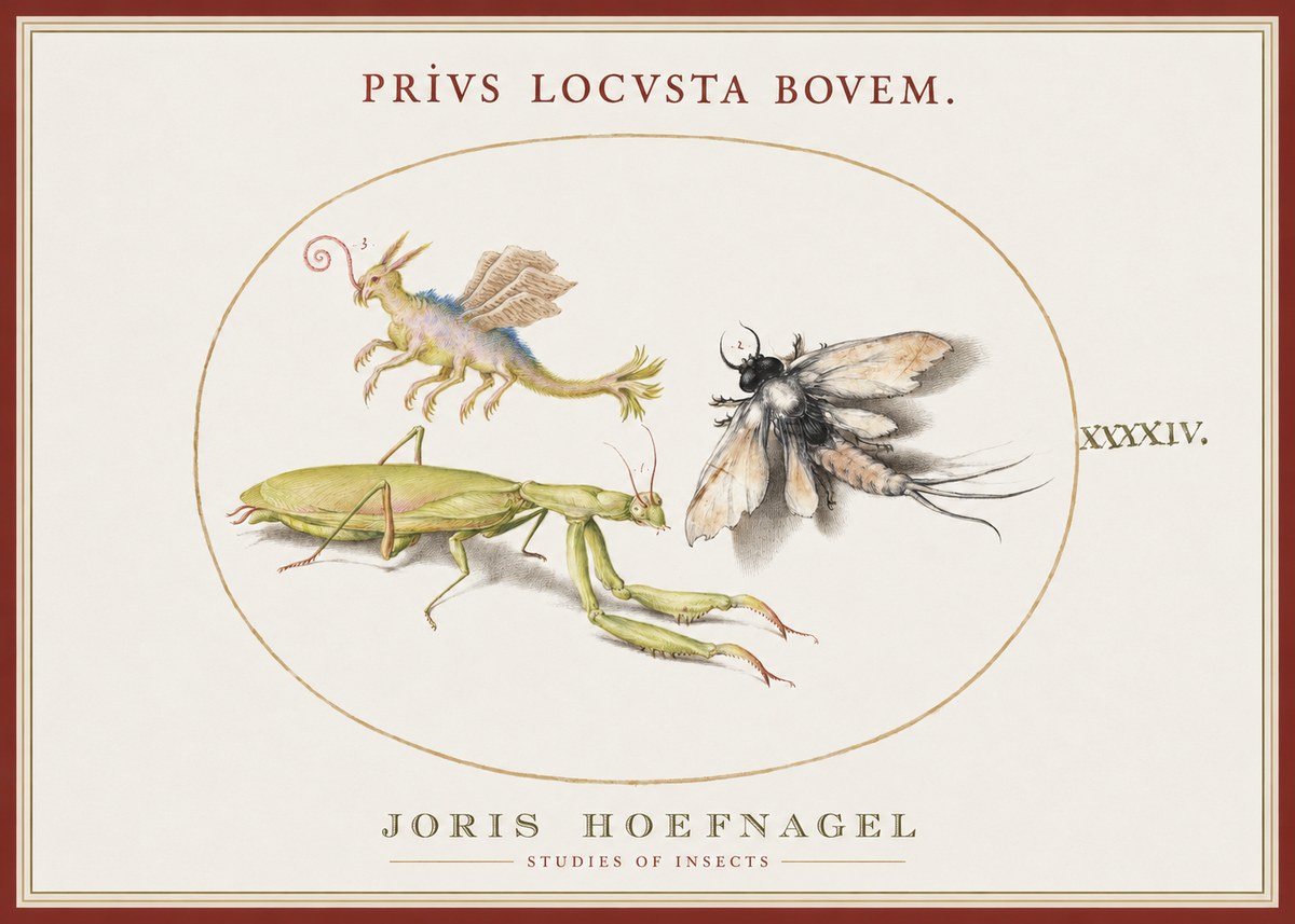 Joris Hoefnagel Privs Locvsta Bovem. No1 - Póster