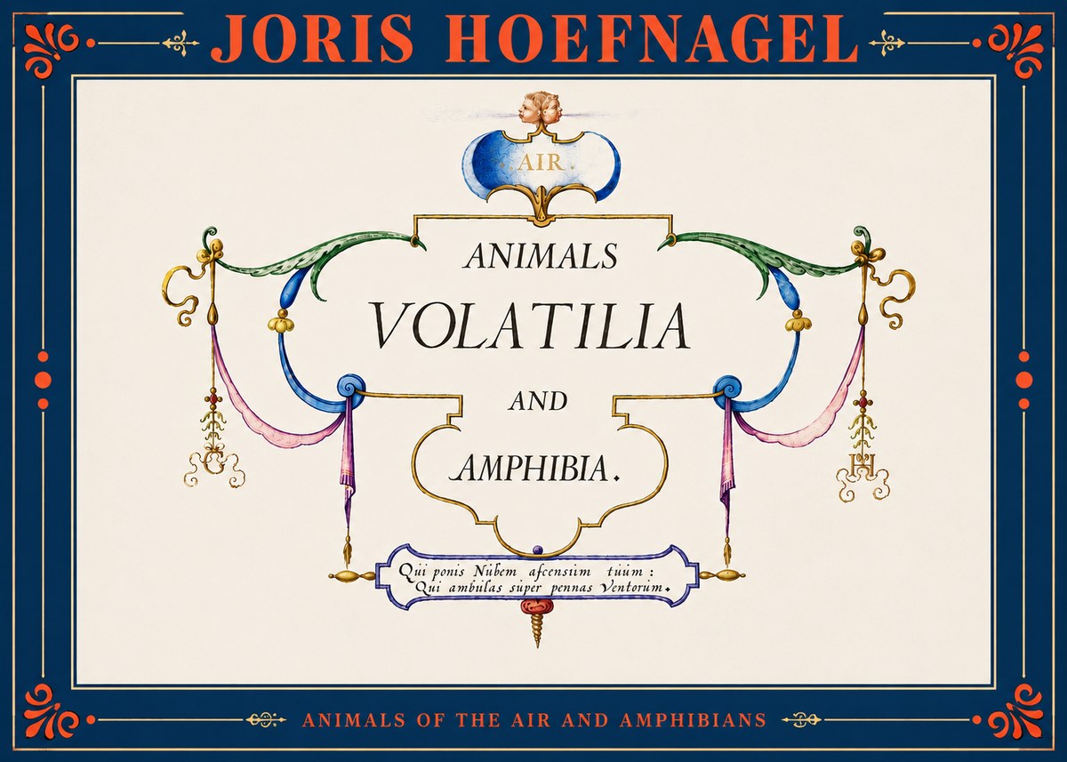 Joris Hoefnagel Animals Volatilia and Amphibia. No4 - Póster