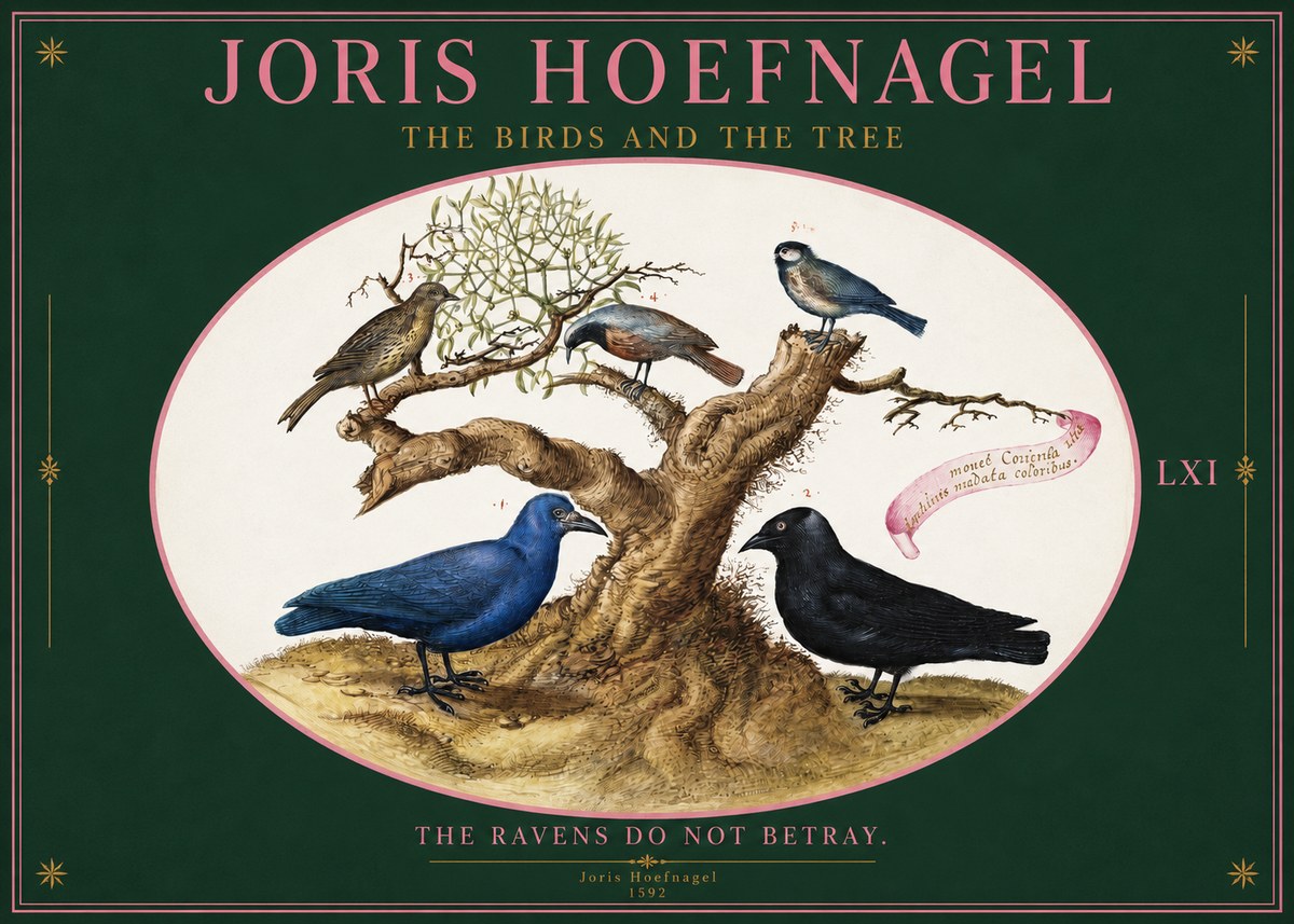 Joris Hoefnagel The Birds and the Tree No2 - Póster