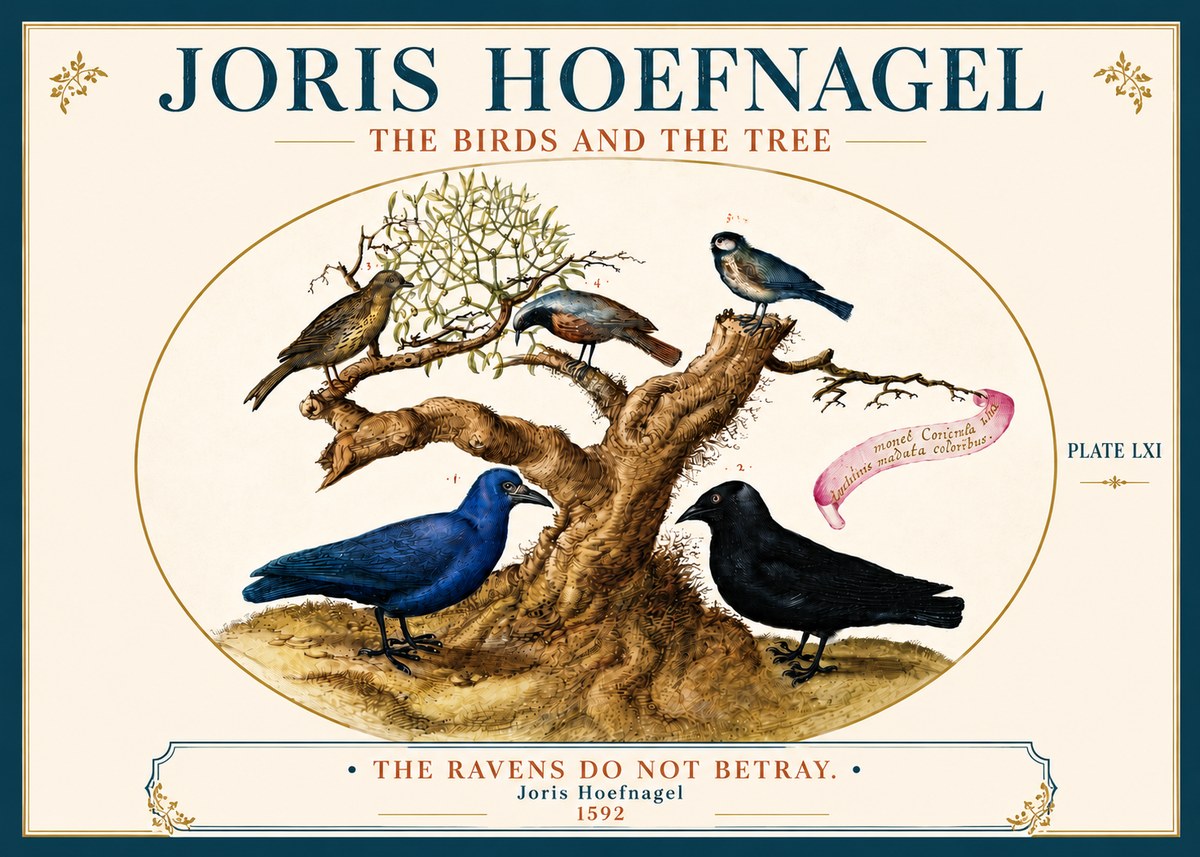Joris Hoefnagel The Birds and the Tree No4 - Póster