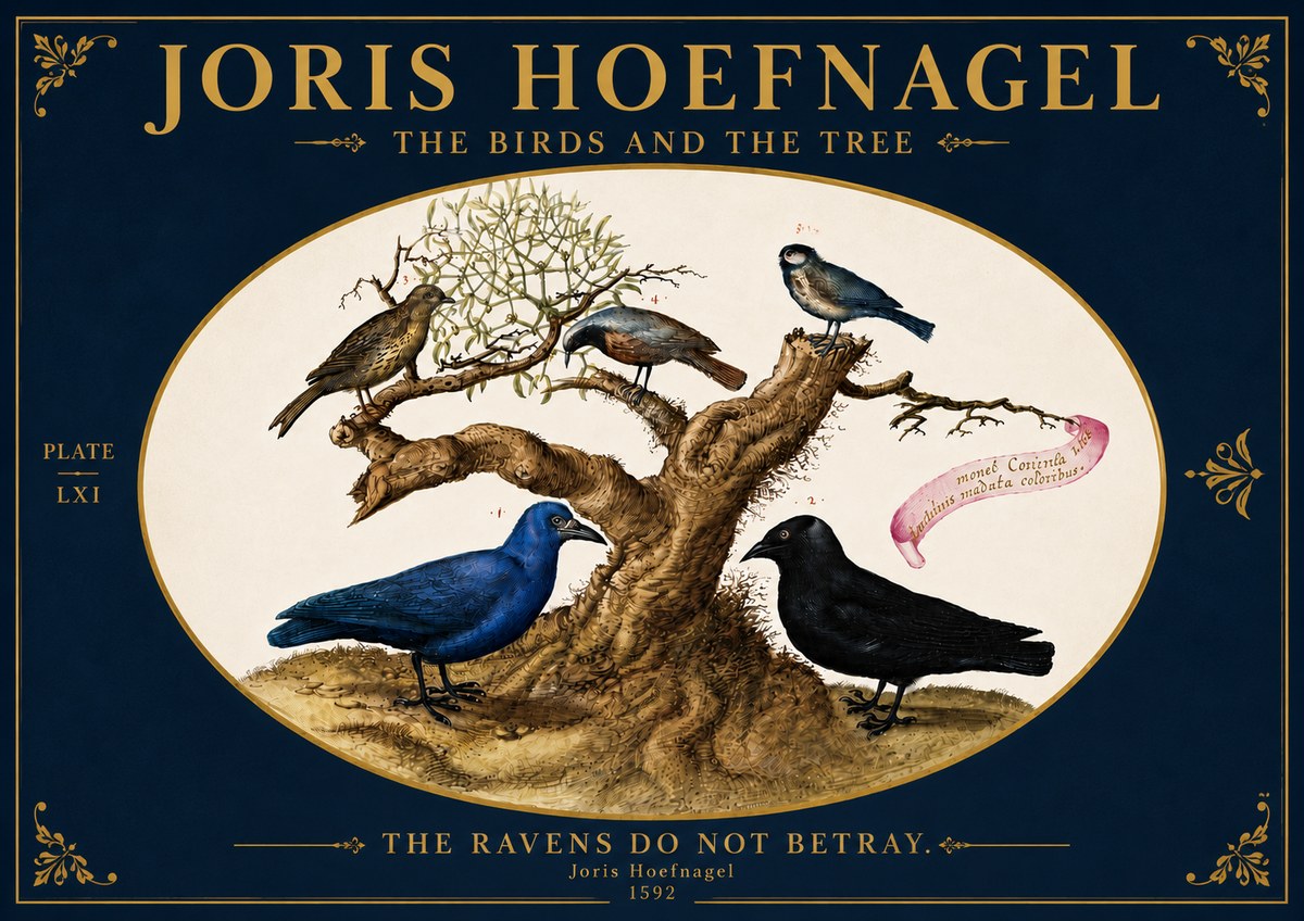 Joris Hoefnagel The Birds and the Tree No5 - Póster