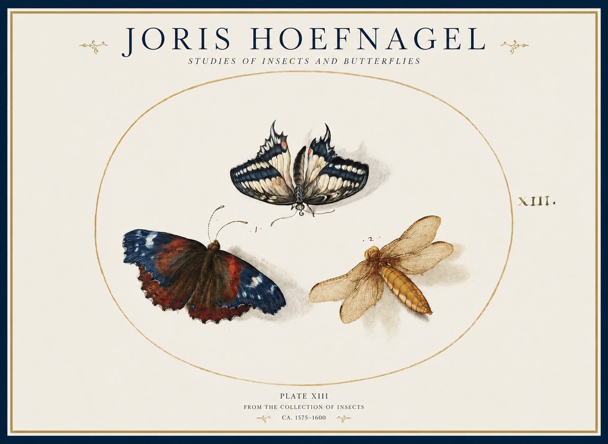 Joris Hoefnagel Studies of Insects - Plate Xiii No2 - Póster