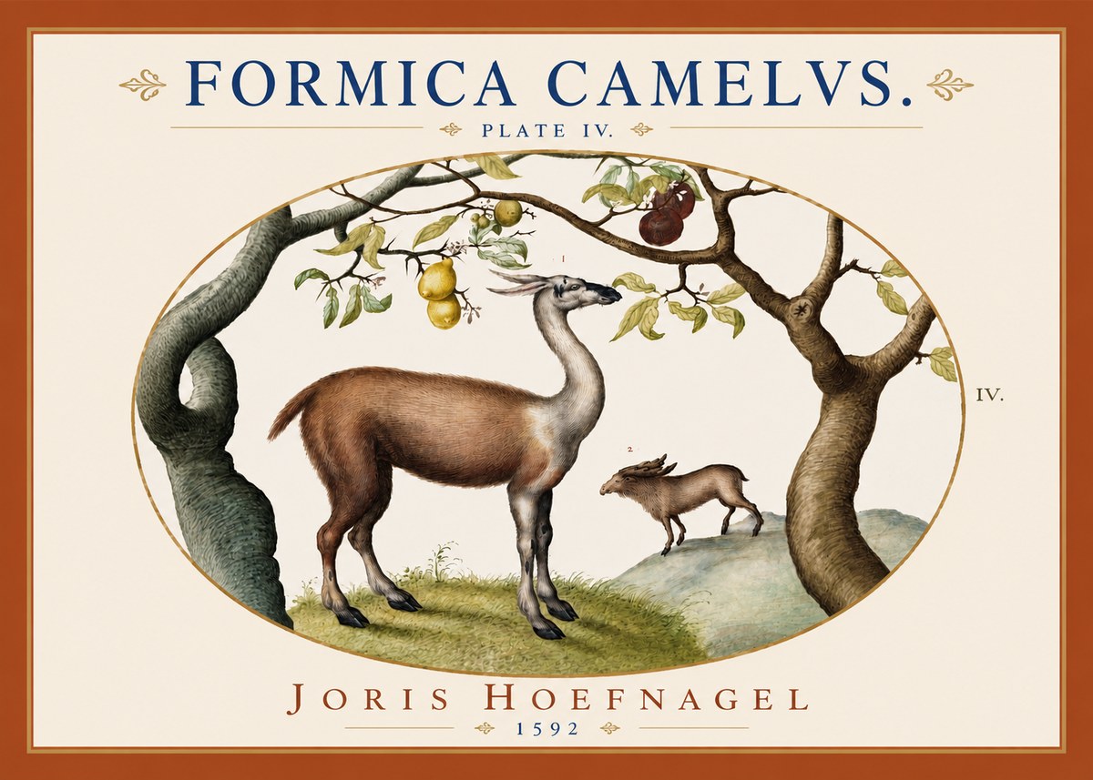 Joris Hoefnagel Formicamelus. No4 - Póster