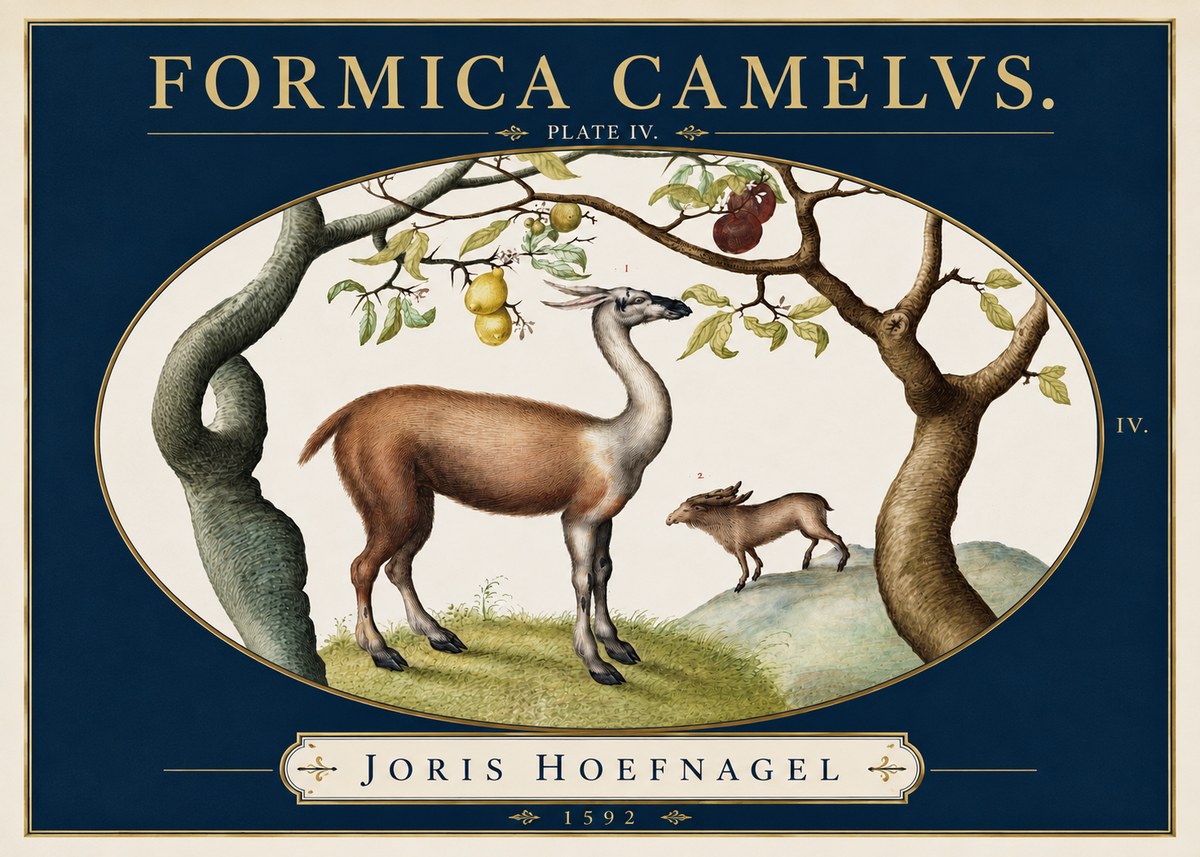 Joris Hoefnagel Formicamelus. No5 - Póster