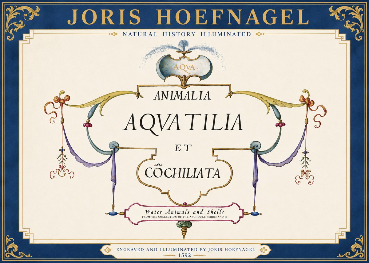 Joris Hoefnagel Animalia Aquatilia Et Cochiliata No3 - Póster