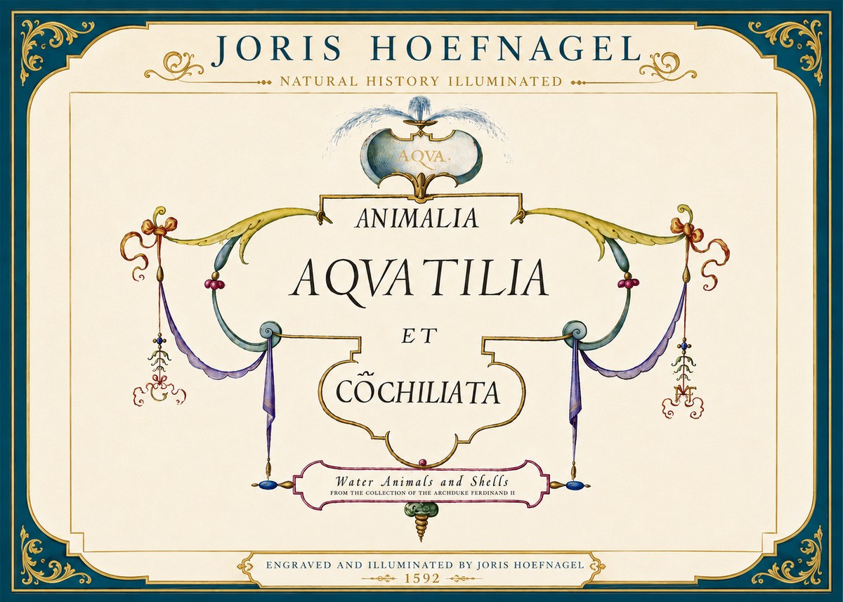 Joris Hoefnagel Animalia Aquatilia Et Cochiliata No5 - Póster