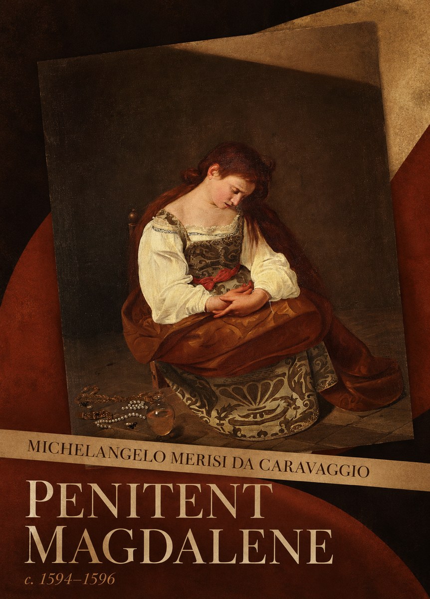 Michelangelo Merisi da Caravaggio Penitent Magdalene No5 - Póster
