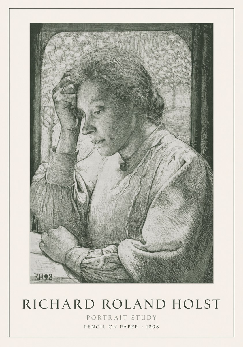 Richard Roland Holst Portrait Study No1 - Póster