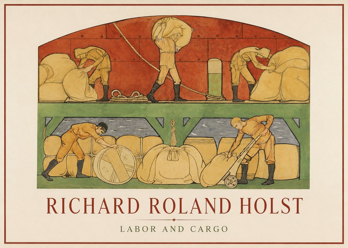 Richard Roland Holst Labor and Cargo No1 - Póster