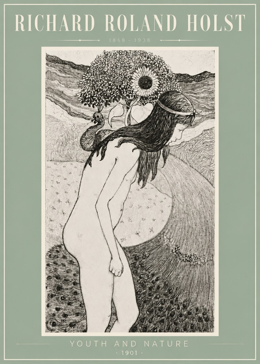 Richard Roland Holst Youth and Nature No3 - Póster