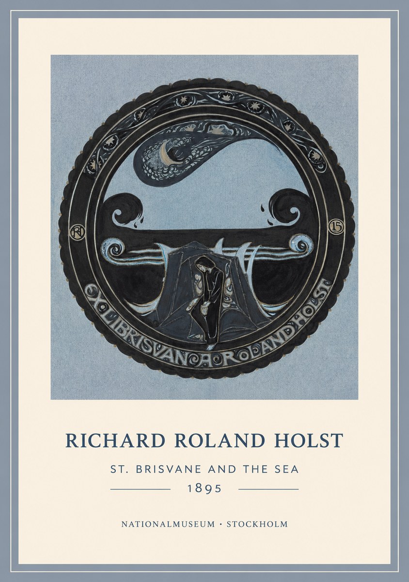 Richard Roland Holst St. Brisvane and the Sea No1 - Póster
