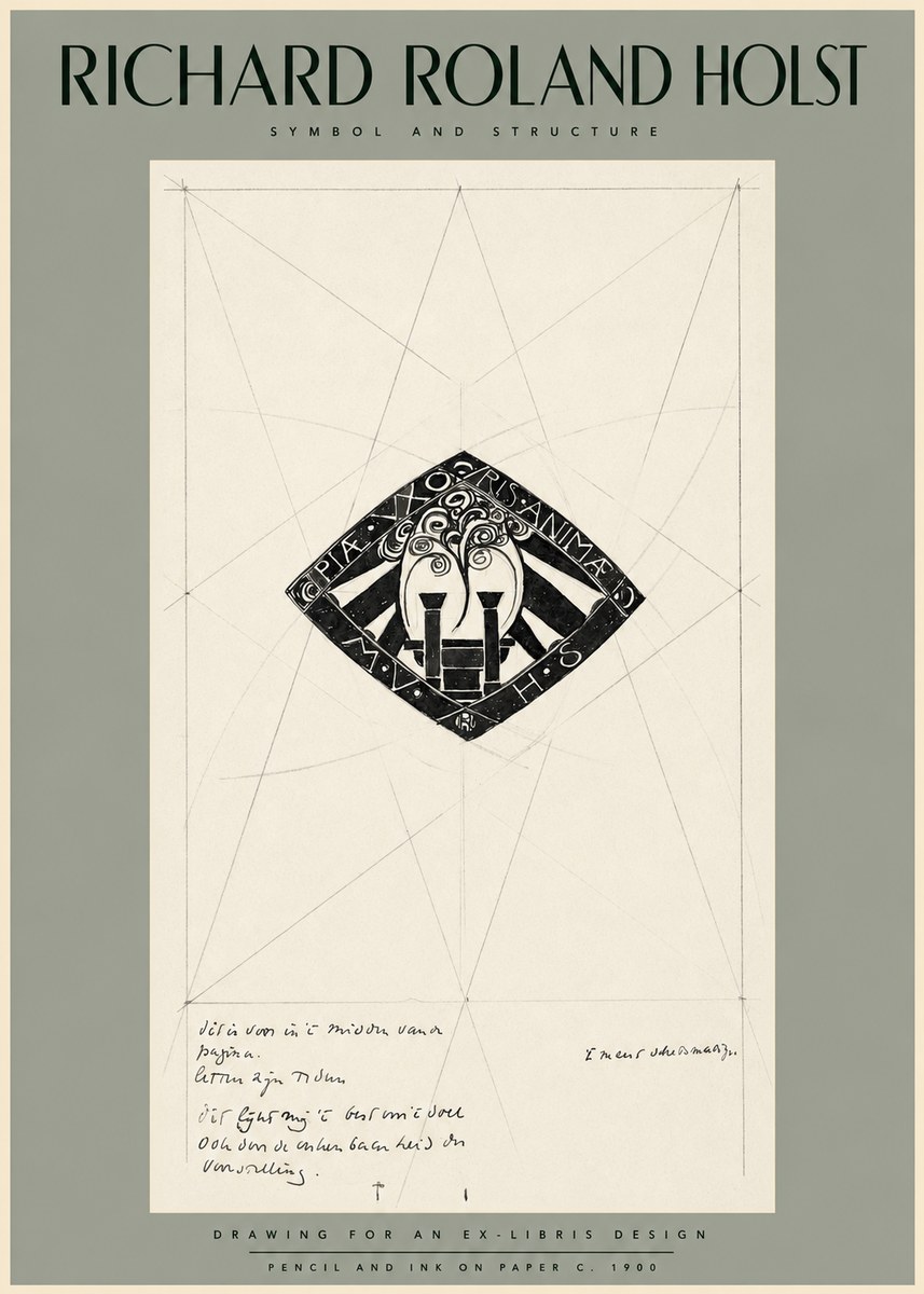 Richard Roland Holst Design for Ex Libris No2 - Póster