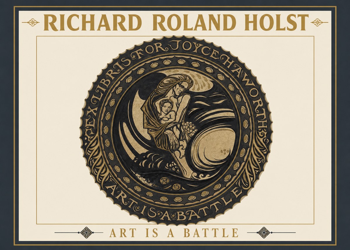 Richard Roland Holst Ex Libris for Joyce Haworth No2 - Póster