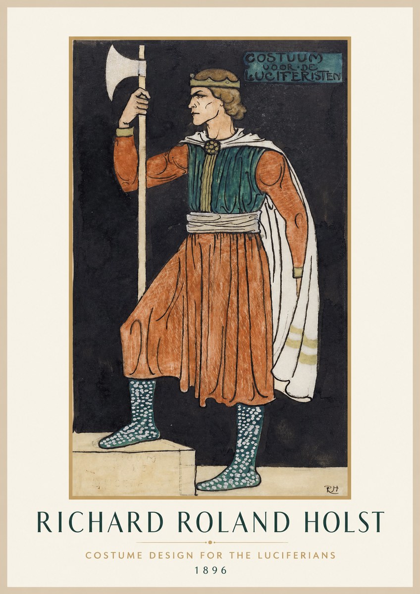 Richard Roland Holst Costume Design for the Luciferians No1 - Póster