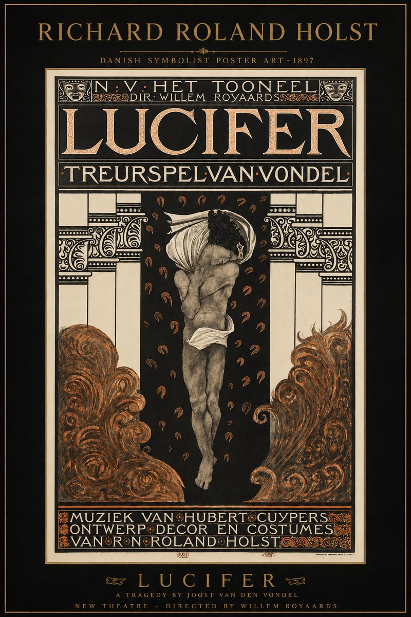 Richard Roland Holst Lucifer Treurspel Van Vondel No3 - Póster