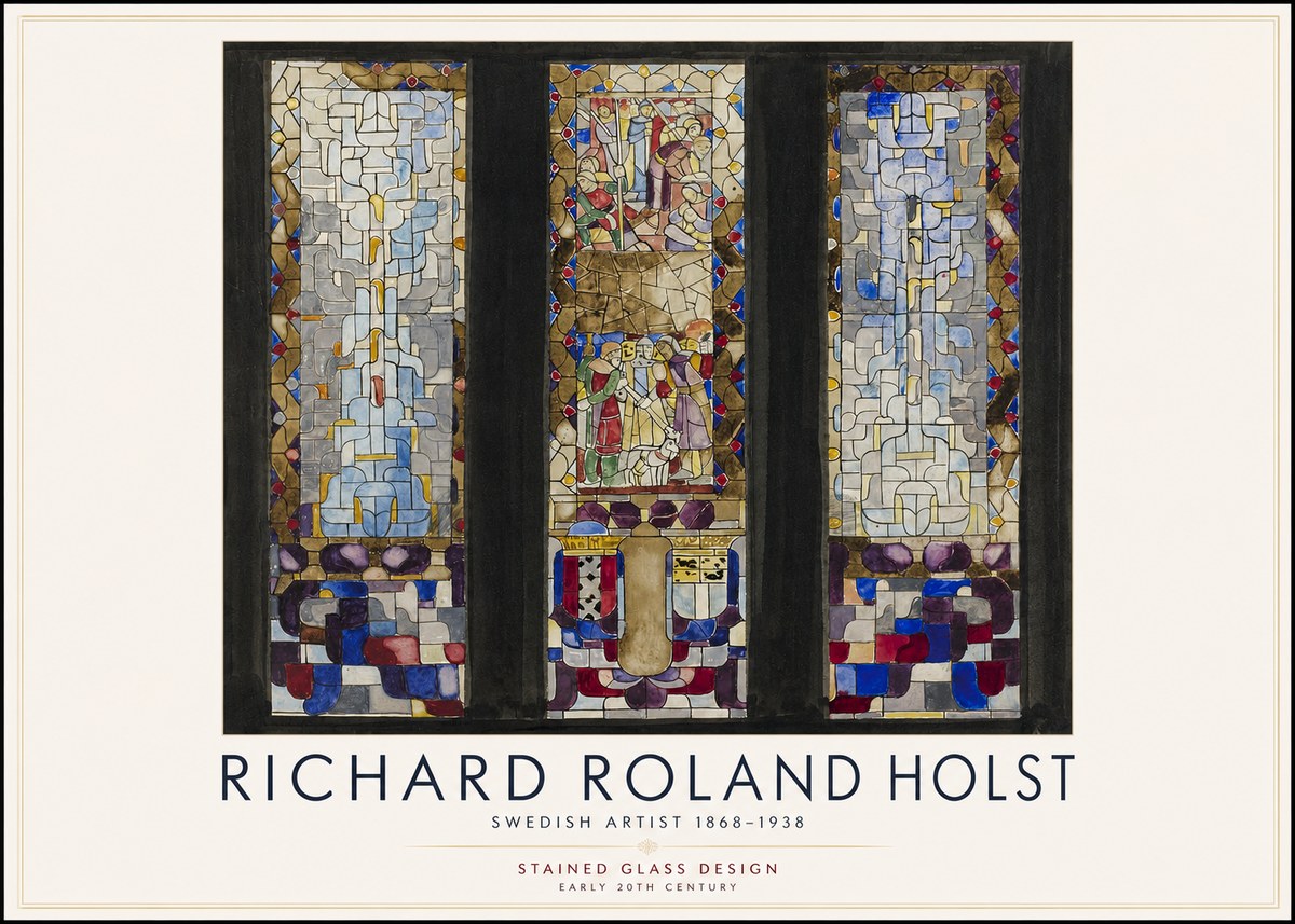 Richard Roland Holst Stained Glass Design No3 - Póster