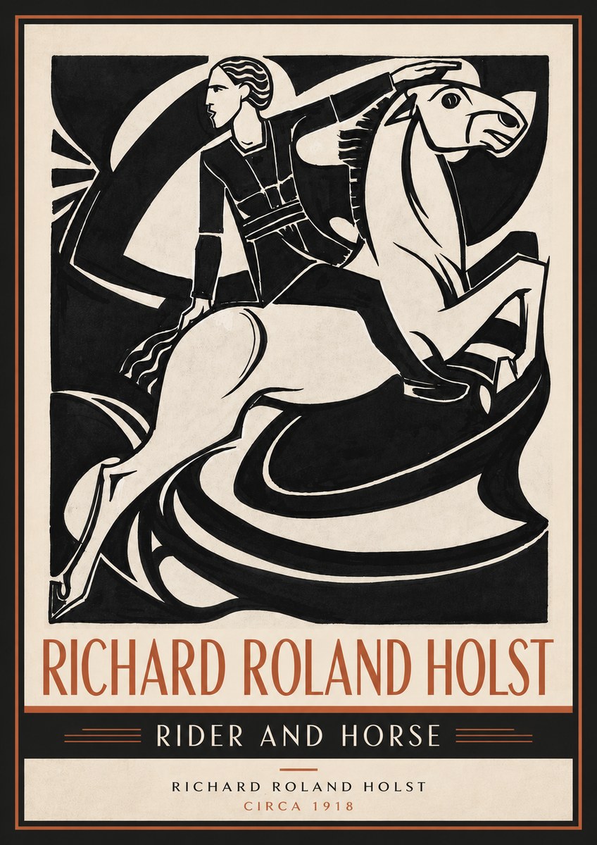 Richard Roland Holst Rider and Horse No5 - Póster