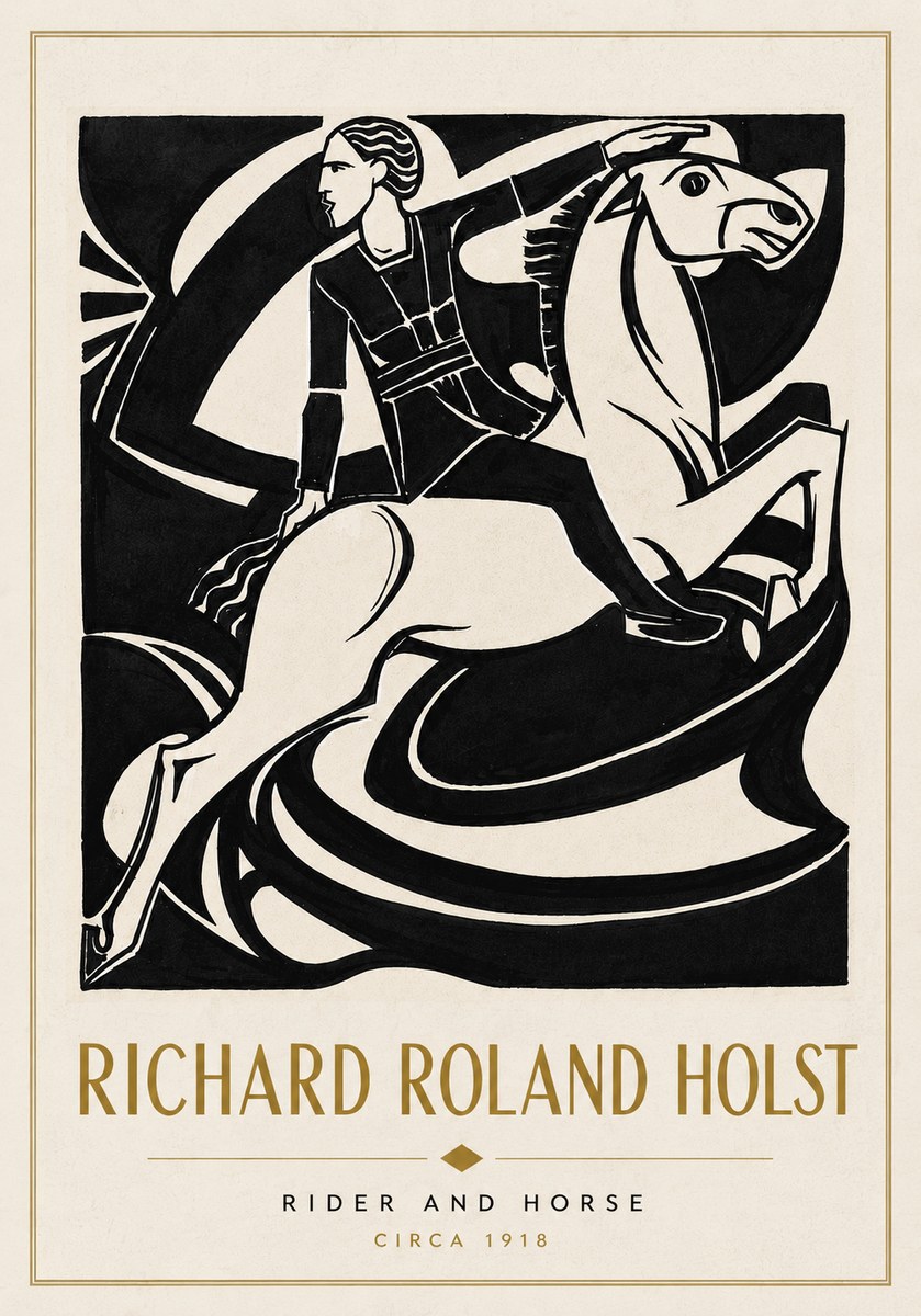 Richard Roland Holst Rider and Horse No6 - Póster