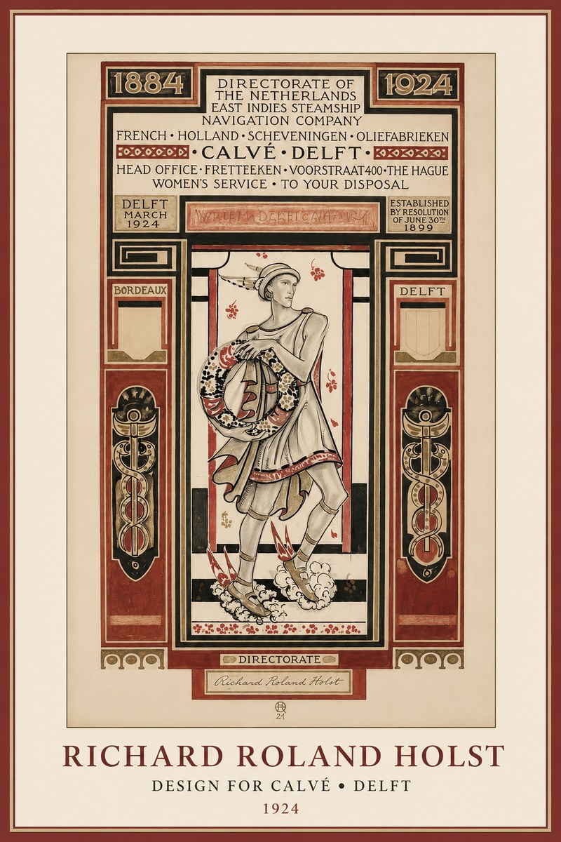 Richard Roland Holst Design for Calvé • Delft No1 - Póster