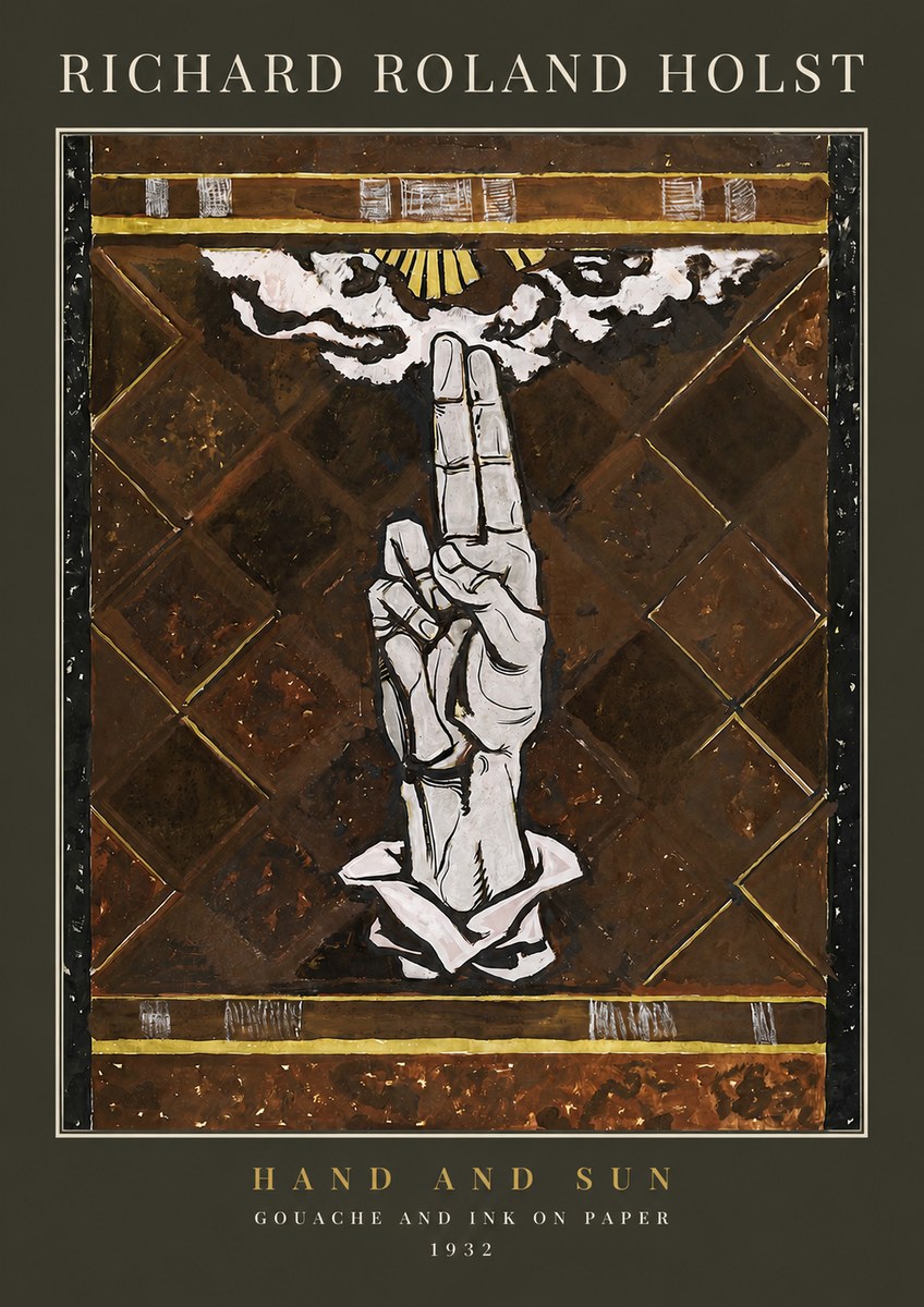 Richard Roland Holst Hand and Sun No3 - Póster