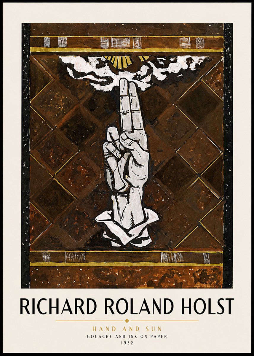 Richard Roland Holst Hand and Sun No4 - Póster