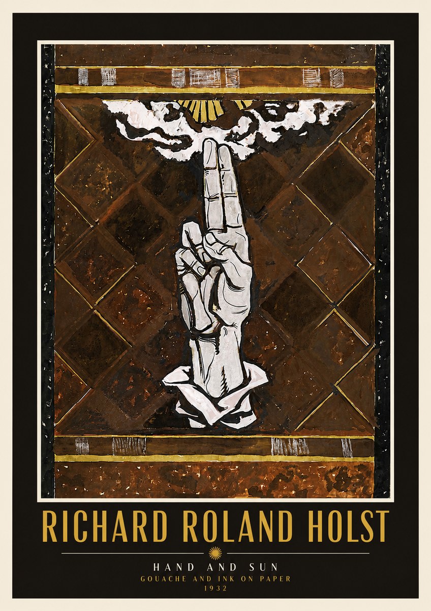 Richard Roland Holst Hand and Sun No5 - Póster