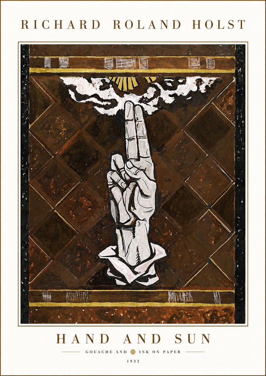 Richard Roland Holst Hand and Sun No6 - Póster