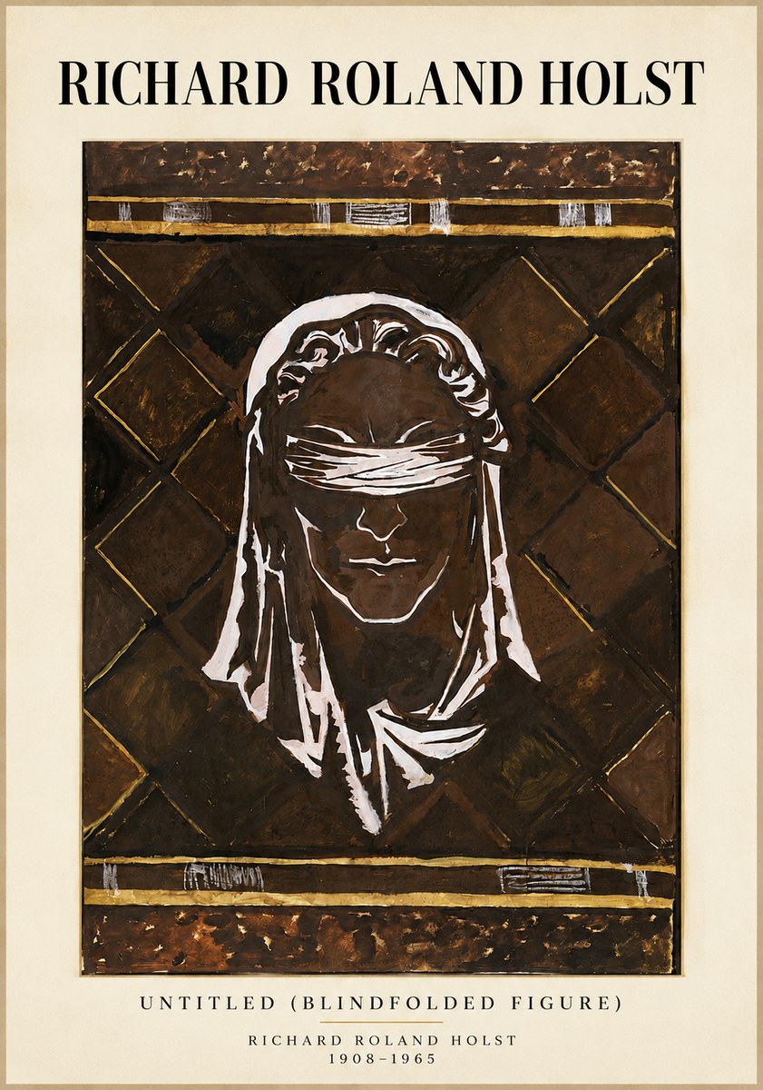 Richard Roland Holst Untitled (Blindfolded Figure) No4 - Póster