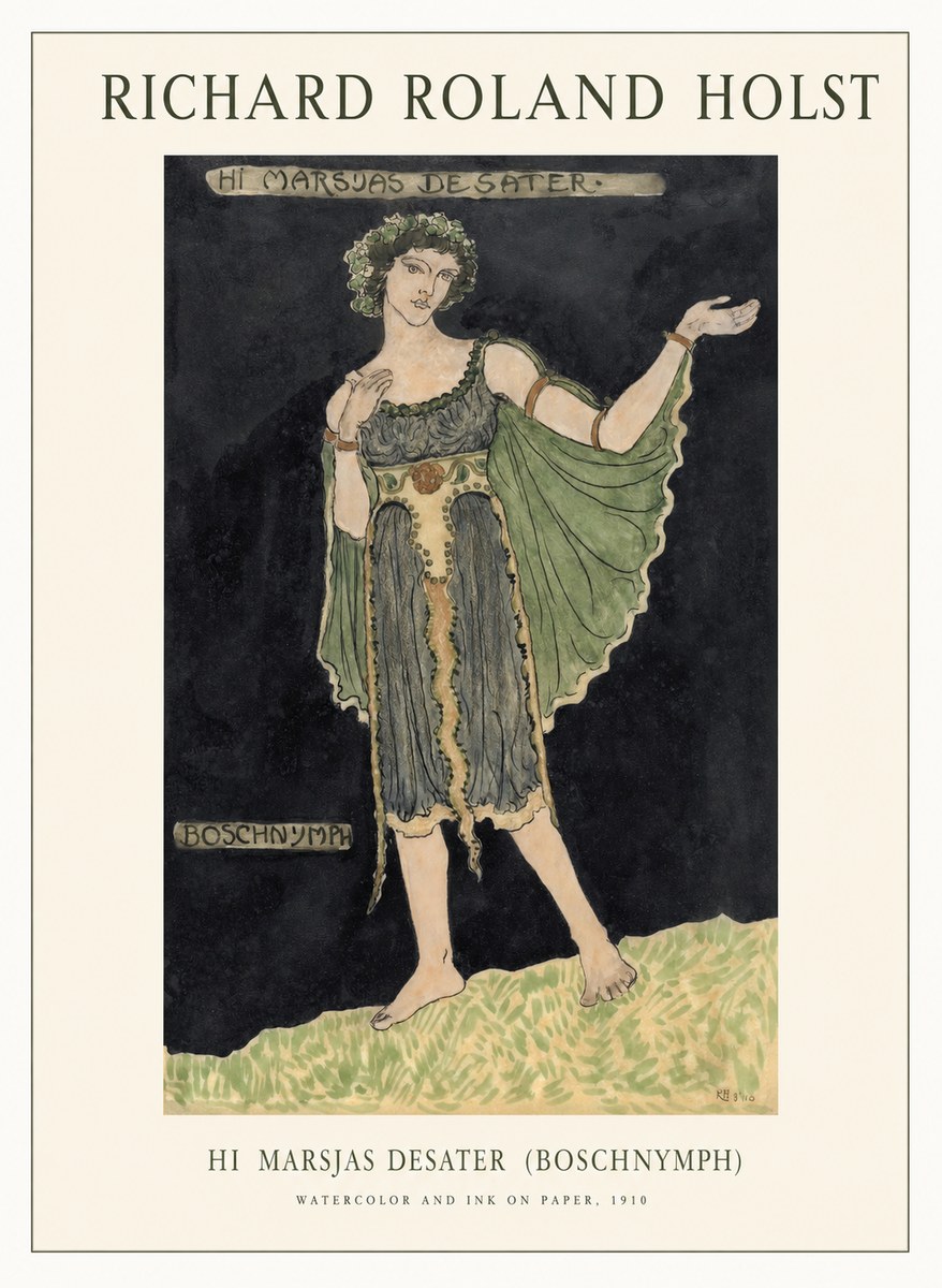 Richard Roland Holst Hi Marsjas Desater (Boschnymph) No1 - Póster
