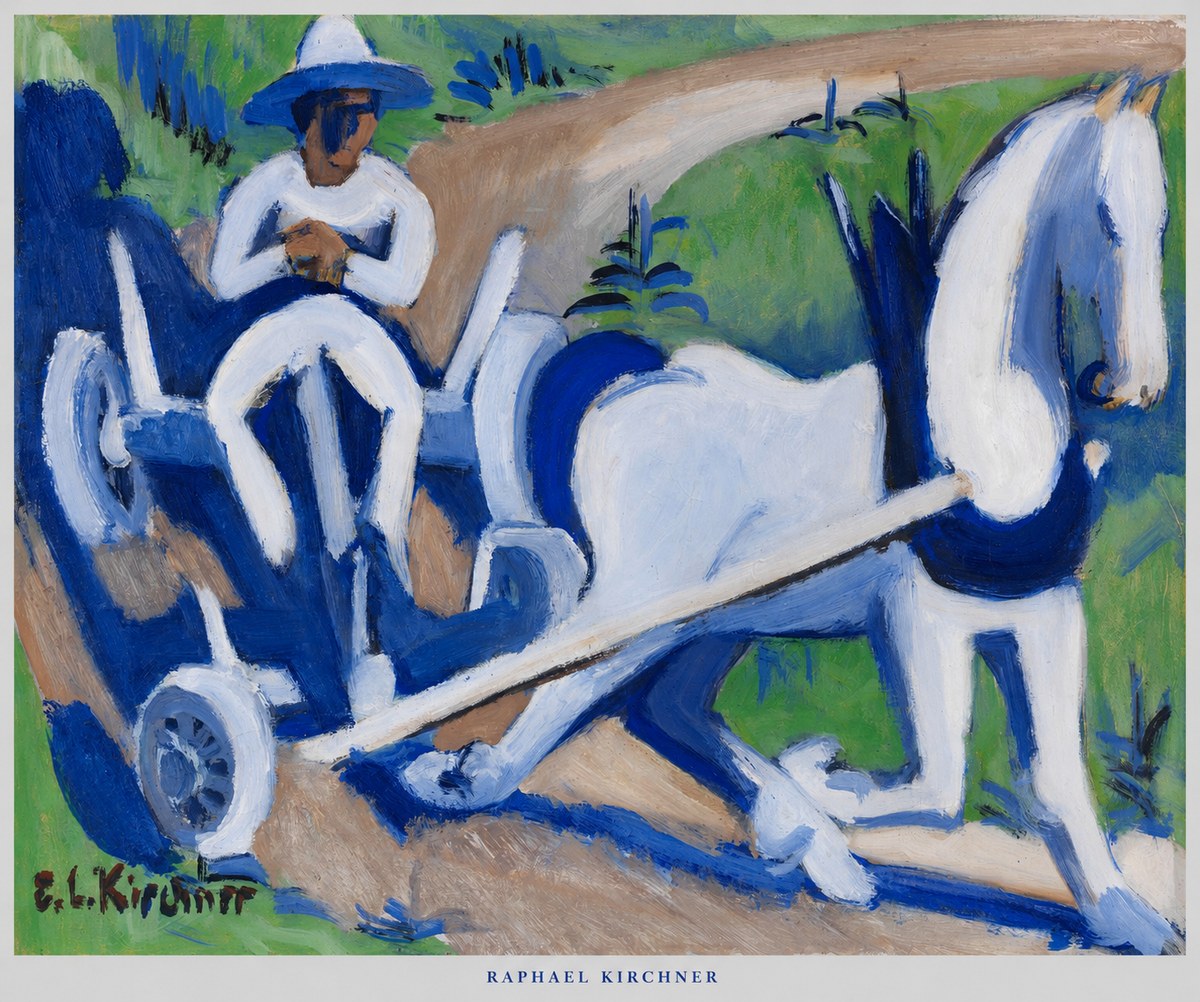 Raphael Kirchner Horse and Cart No5 - Póster
