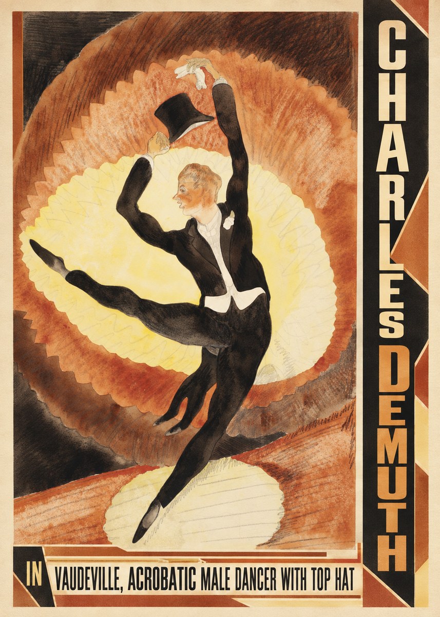 Charles Demuth In Vaudeville, Acrobatic Male Dancer with Top Hat No3 - Póster