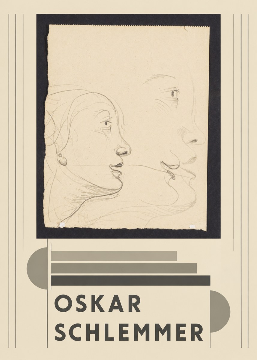 Oskar Schlemmer Profile Studies No3 - Póster