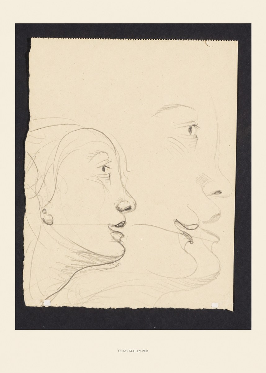 Oskar Schlemmer Profile Studies No5 - Póster