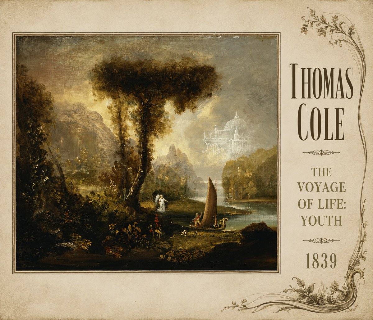 Thomas Cole The Voyage of Life: Youth II No2 - Póster