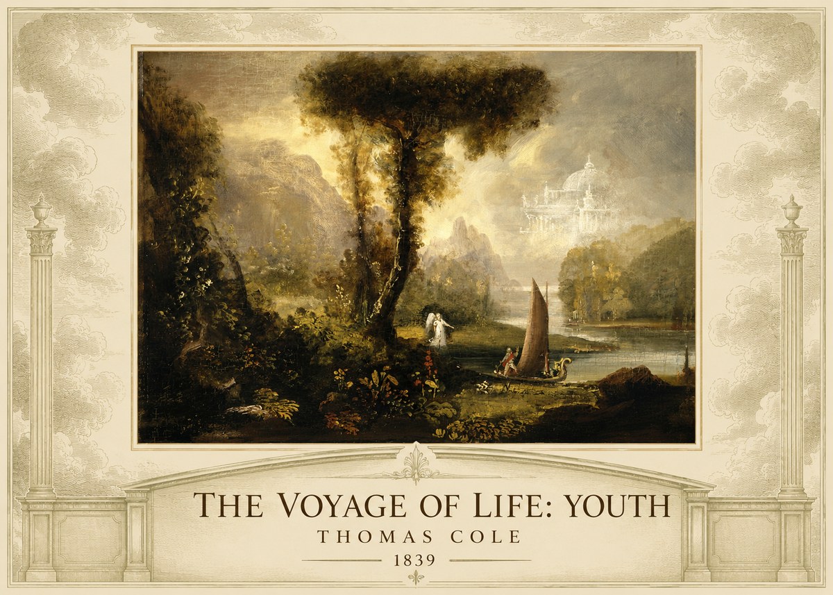 Thomas Cole The Voyage of Life: Youth II No4 - Póster