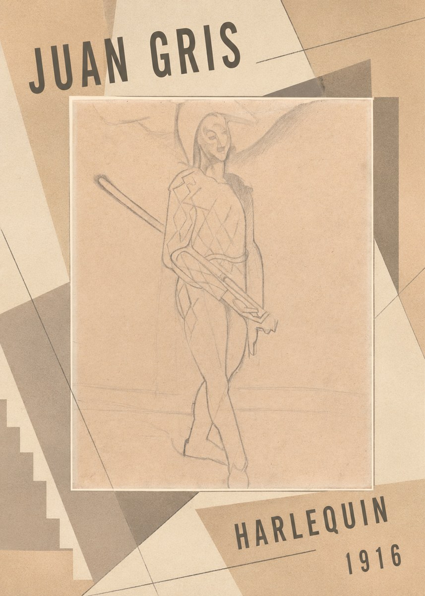 Juan Gris Harlequin No2 - Póster