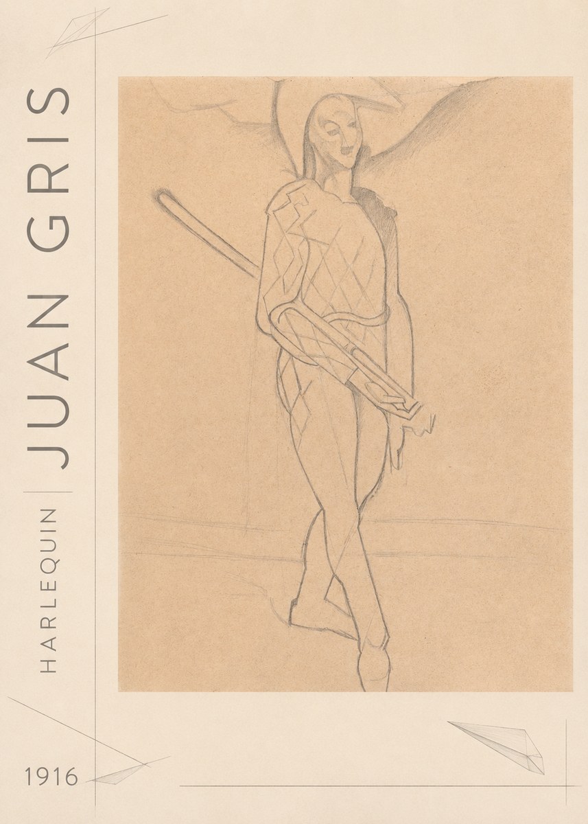 Juan Gris Harlequin No3 - Póster