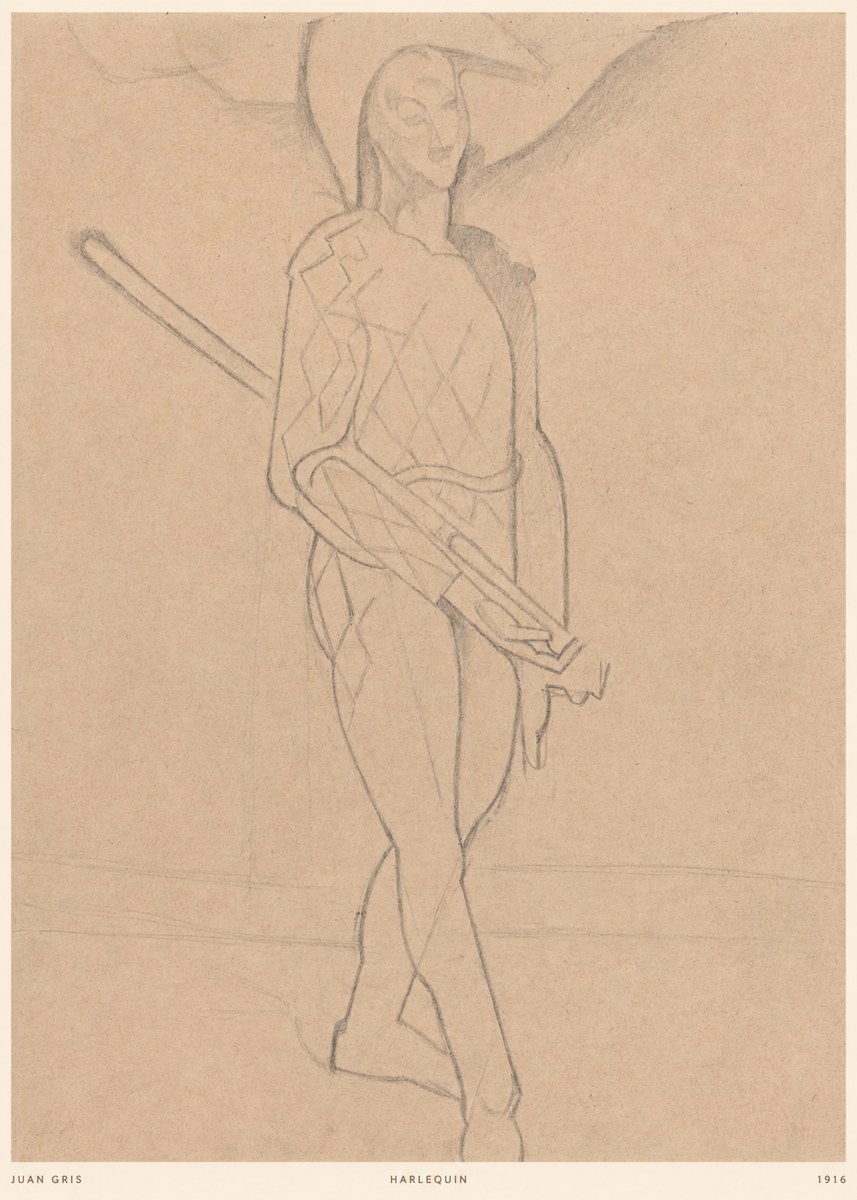 Juan Gris Harlequin No6 - Póster